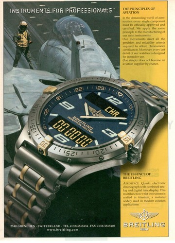 Breitling 1884 publicité - breitling, 1