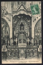 Old postcard N.-D.-du-Chêne, The Miraculous Statue under the Canopy of N.-D.-du-Chêne 