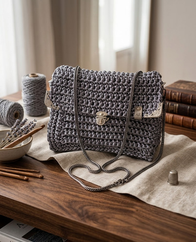 Handmade crochet mini bag - crochet,