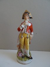 ANCIENNE STATUETTE FIGURINE HOMME PORCELAINE MARQUE A IDENTIFIER