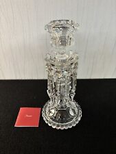 Baccarat Crystal Carved Tassel Medallion Candle Holder