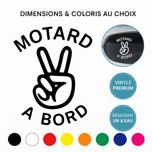 Sticker autocollant motard - motard, à