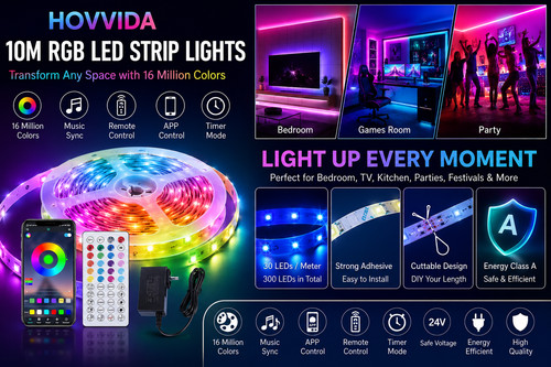Hovvida 10m led strip lights - 10m,