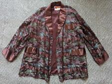 vintage ORIENTAL smoking jacket ROBE chinese japanese XL kimono SILK asian