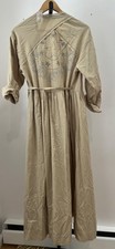 Free People Out West Robe Khaki Western Maxi Wrap Dress Size XS Small Western