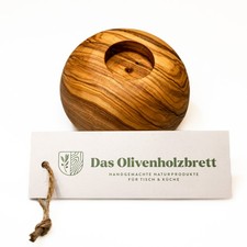 Bougeoir En Bois D'Olivier, Rond