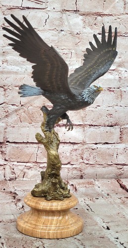 Bronze eagle figurine wings - figurine,