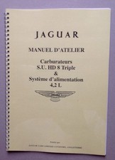 Manuel d'atelier Jaguar Type E Carburateurs S.U. HD 8 Triple