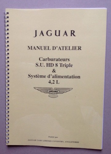 Manuel atelier jaguar type - manuel, e