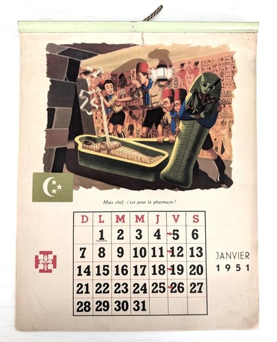 Rare calendrier scout 1951
