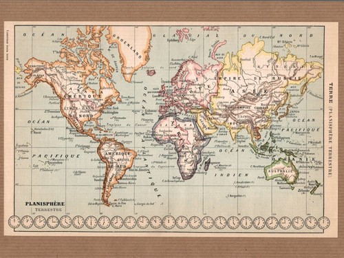 Carte ancienne planisphere - carte,