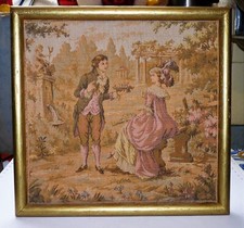 TAPISSERIE CARREE  ANCIENNE