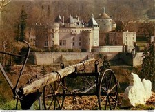89 - Chastellux sur Cure - old plough in front of the castle - CPM - see scans