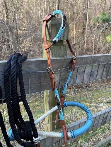 Bitless hackamore rawhide - hackamore,