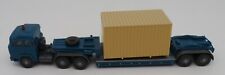 WIKING HO 1/87 CAMION MAGIRUS DEUTZ REMORQUE SURBAISSEE PORTE ENGIN + container