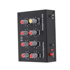 7 Band Sound Equalizer 12dB High Bass Adjustment Dual Channel Digital Equalizer