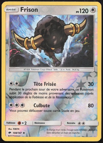 Carte pokémon frison 108 - carte, 108/147