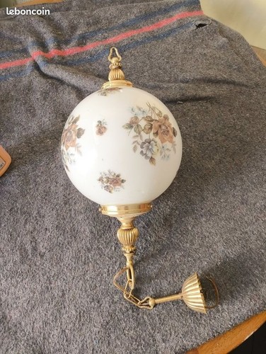Suspension ancienne globe en - suspension,