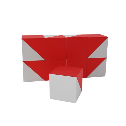 Cubes kohs rouges - 9,