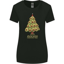 T-Shirt Large Coupe Femme Avocat Arbre De Noël Xmas Drôle Aliment