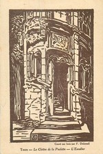 37 TOWERS CLOITER DE LA PALETTE STAIRCASE AFTER ENGRAVING ON DUBREUIL WOOD