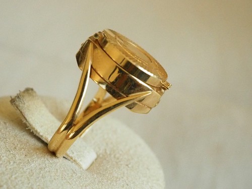 Bague montre vintage massif - or,