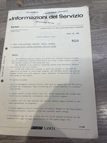 Lancia trevi dealer bulletin - lancia,