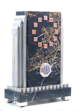 Art Deco pendulum clock electric clock uhr watch bronze marble watch