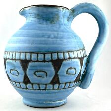 ALAIN MAUNIER blue ceramic pitcher in VALLAURIS 50, capron/picault/ruelland...