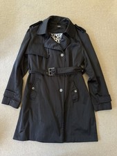 Star By Julien Macdonald Black Mac Trench Coat Size UK 18
