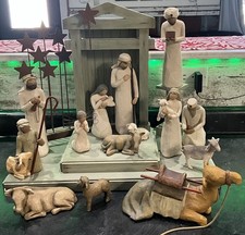 Retired Susan Lordi Willow Tree 20 Piece Nativity & Stable Animals 2000