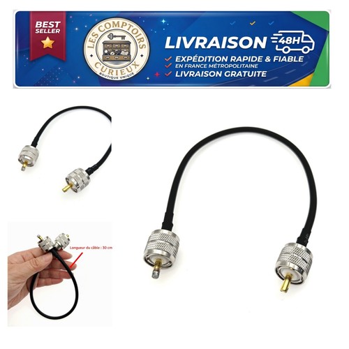 Câble coaxial uhf - coaxial, pl-259