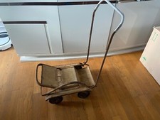 Poussette Ancienne pour Poupée Pliable en Métal Tole Année 50
