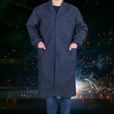 Blouse de laboratoire pour homme, veste de travail confortable en denim pour