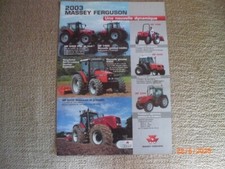 BROCHURE   PUBLICITAIRE  GAMME    MASSEY  FERGUSON  2003