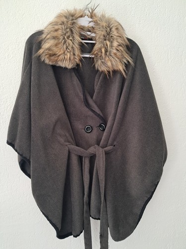 Poncho cape marron - poncho,