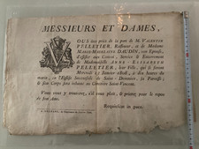 placard mortuaire 1808