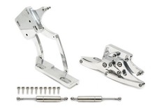 TA Technix Ensemble De Charnières De Capot Argent - Ford Mustang 1 1967 - 1970