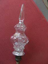 ++"533.15" OLD GLASS DAGGER FOR TASSEL CHANDELIER "25.5 CM"