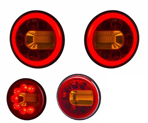 Feux arrière led ronds - 2x,