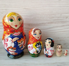 Poupées nicheuses poupées en bois peintes à la main jouets éducatifs jouet en...