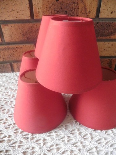 Lot abats jours rouge - de,