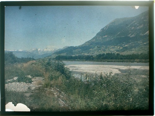 Autochrome sur verre - lac, de
