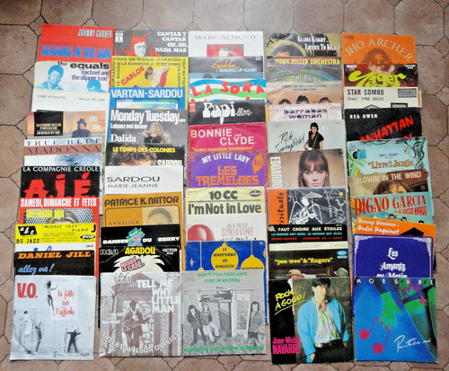Lot disques vinyles - (5), 50