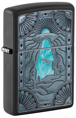 Zippo cow abduction design - zippo,