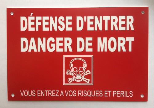Plaque panneau défense - panneau, "dÉfense