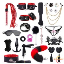 Adult Restraint Toys Bindingd Set GREAT Sexy Handcuffs Shackles Clamps Whip Rope