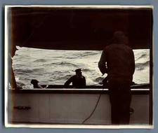 Scene on the Edge of&#039;a Boat Vintage Citrate Print. 10.5x Citrate Print