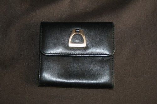 Porte monnaie cuir noir - monnaie,