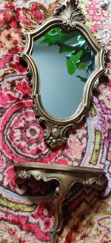 Miroir glace ancien bois - miroir,